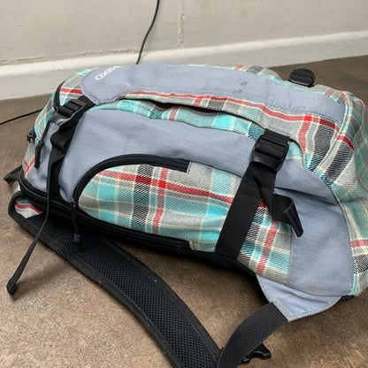 Oxbow 00s utilised plaid backpack