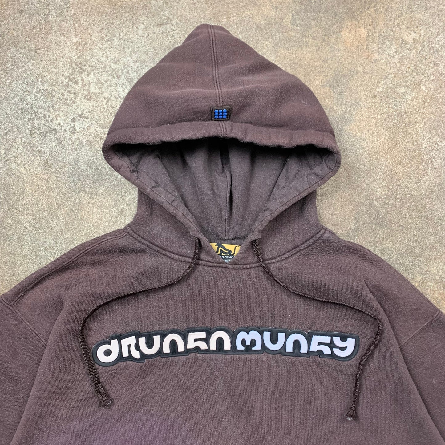 Drunknmunky 00s boxy fleece hoodie (M)