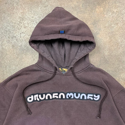 Drunknmunky 00s boxy fleece hoodie (M)
