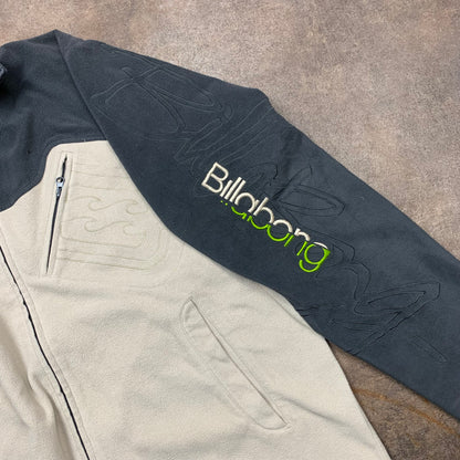 Billabong 00s embroidered cream fleece
