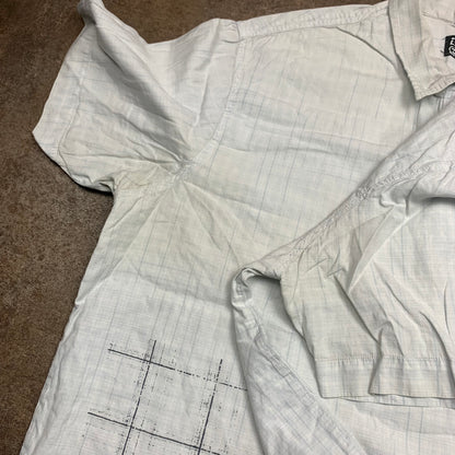 Billabong 00s white graphic button shirt