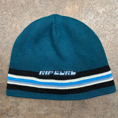 Rip Curl 90s graphic blue skully beanie