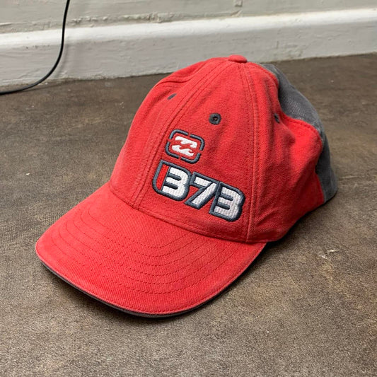 Billabong 00s red grey graphic cap