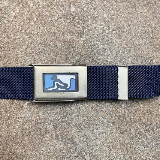 Drunknmunky 00s navy webbed buckle belt