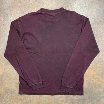 Quiksilver 00s maroon long sleeve tee