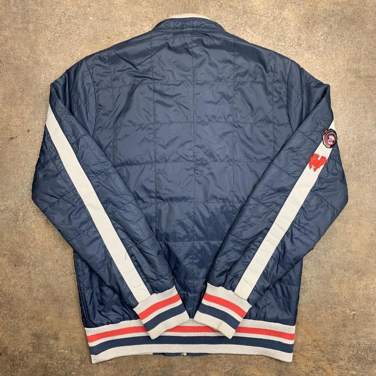 Mambo 00s navy white graphic bomber jacket