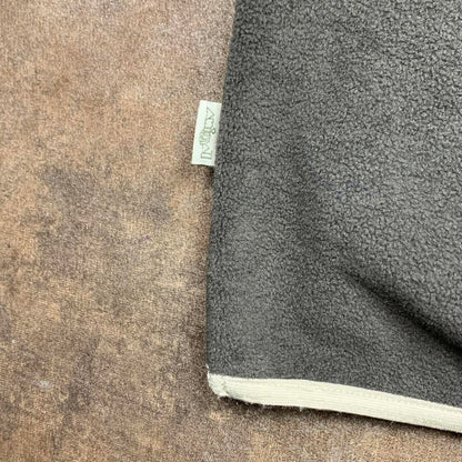 Animal 90s brown-grey boxy logo fleece sweater