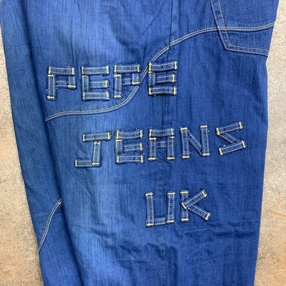 Pepe Jeans 00s navy baggy graphic denim jeans