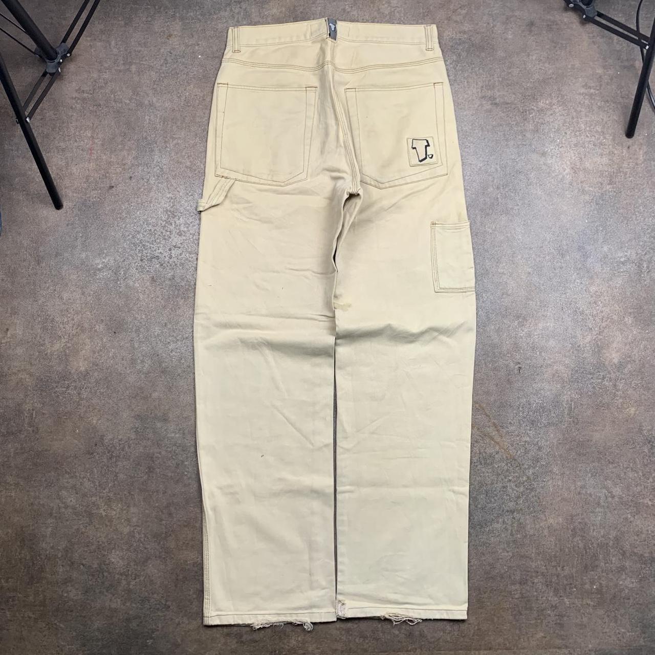 Freeman T. Porter 90s beige baggy carpenter denim jeans