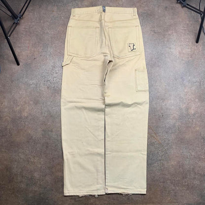 Freeman T. Porter 90s beige baggy carpenter denim jeans