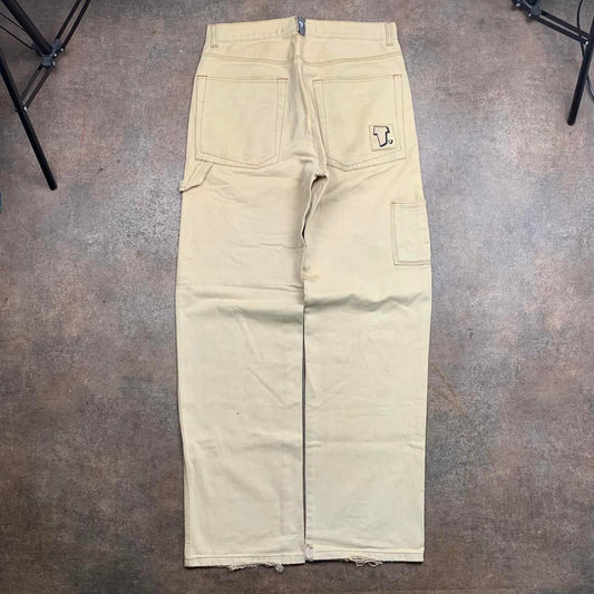 Freeman T. Porter 90s beige baggy carpenter denim jeans