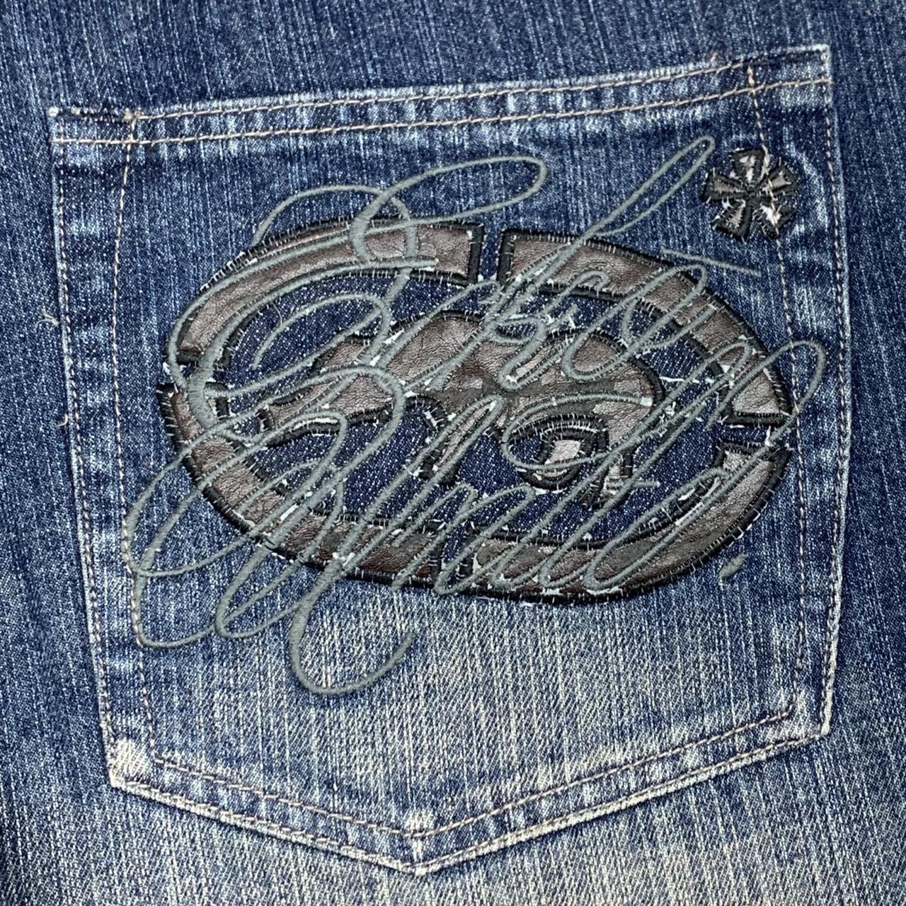 Ecko Unltd. 00s baggy faded navy blue denim jeans