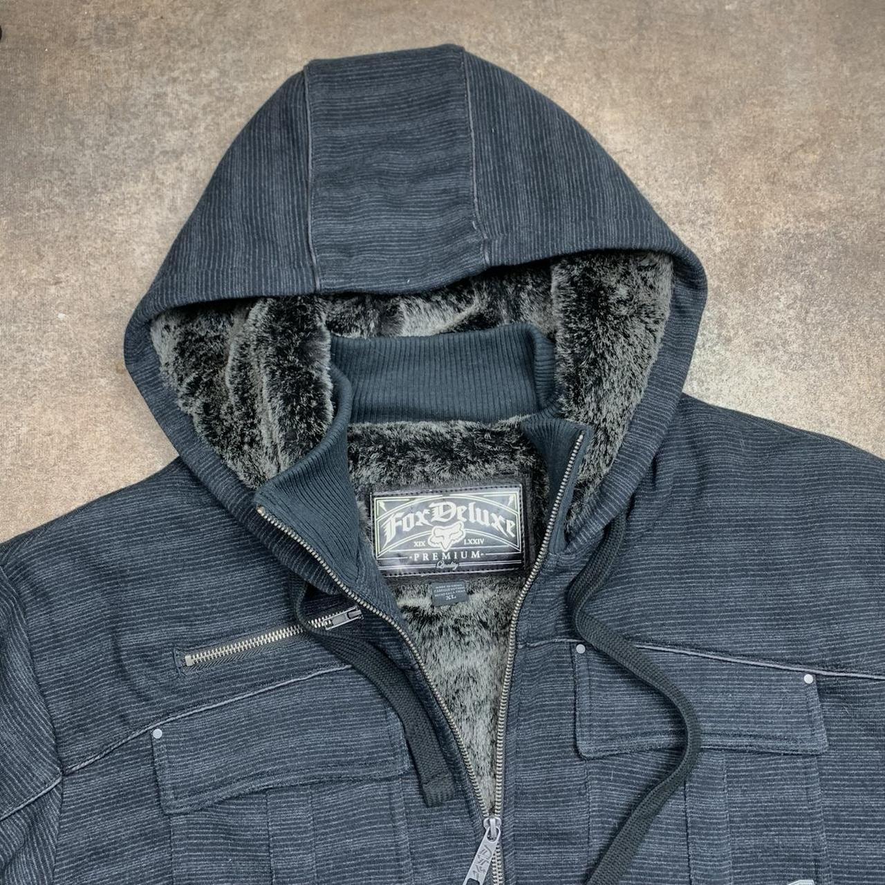 Fox Racing 00s fur lined zip hoodie jacket