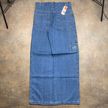 Criminal Damage 90s navy blue baggy carpenter jeans