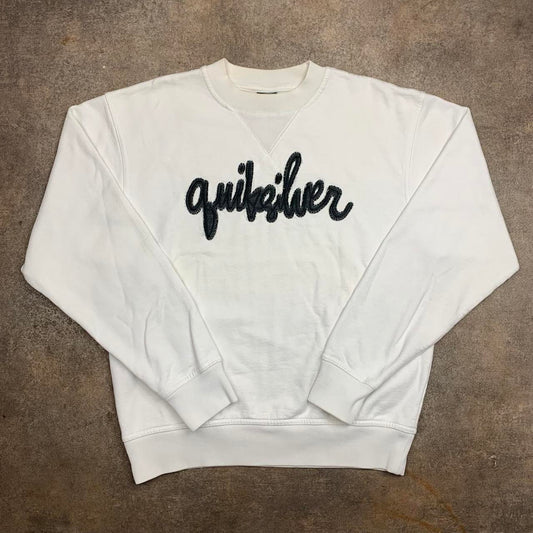 Quiksilver 90s white black graphic sweater