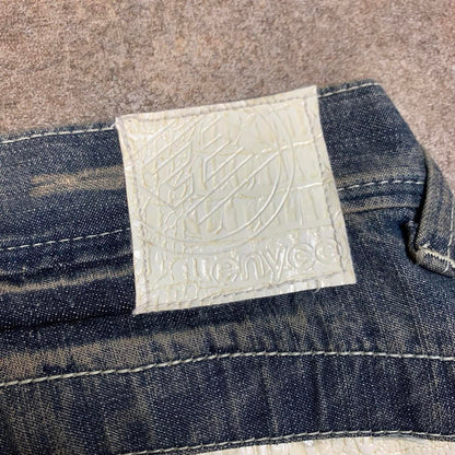 Enyce 00s studded graphic blue baggy denim jeans