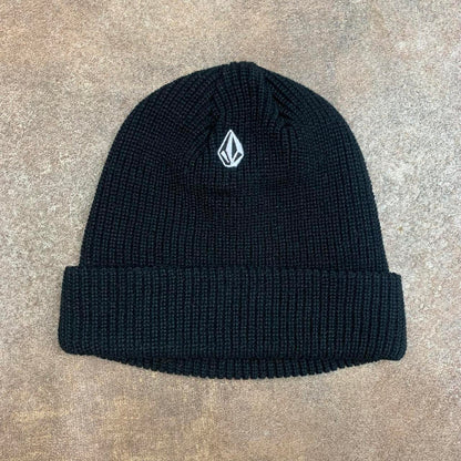 Volcom black logo beanie