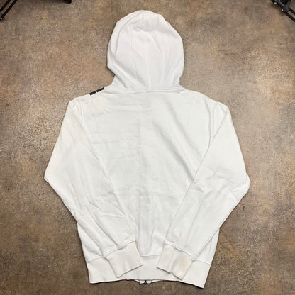 Fox Racing 00s white black zip hoodie