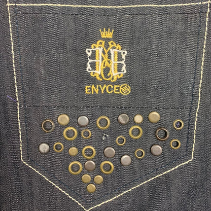 Enyce 00s graphic baggy navy grey denim jeans