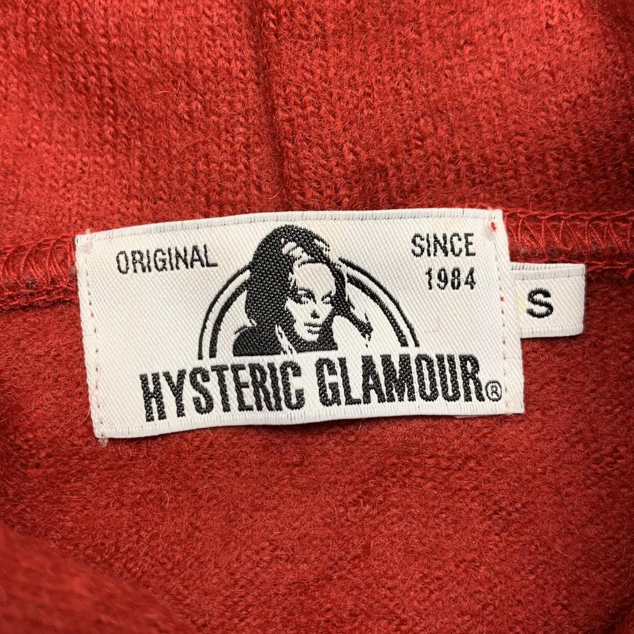 Hysteric Glamour 00s red boxy graphic hoodie