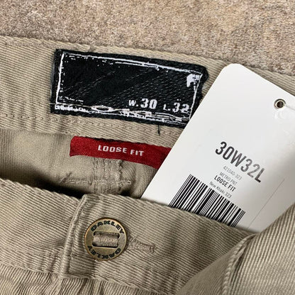 Oakley 00s beige baggy cargo graphic jeans