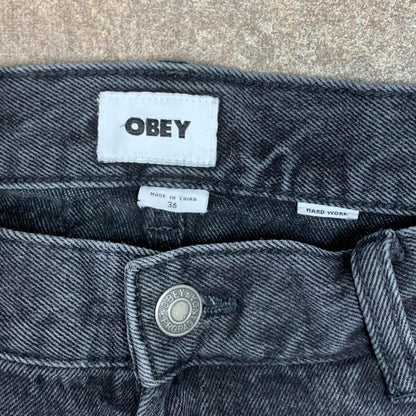 Obey baggy black denim jeans