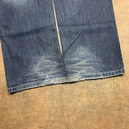 Southpole 00s navy baggy faded denim jeans