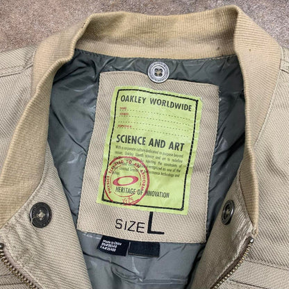 Oakley 00s zip beige cream workwear jacket