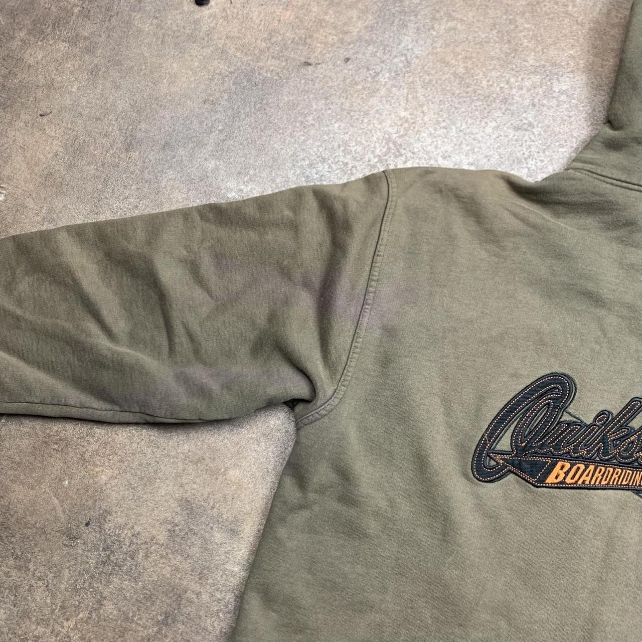 Quiksilver 90s graphic brown zip hoodie