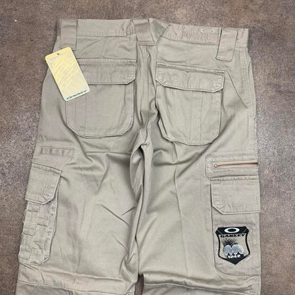 Oakley 00s beige baggy cargo graphic jeans