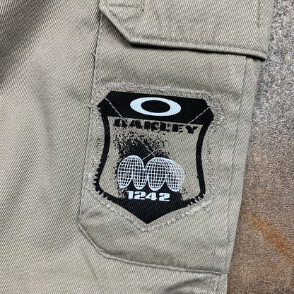 Oakley 00s beige baggy cargo graphic jeans