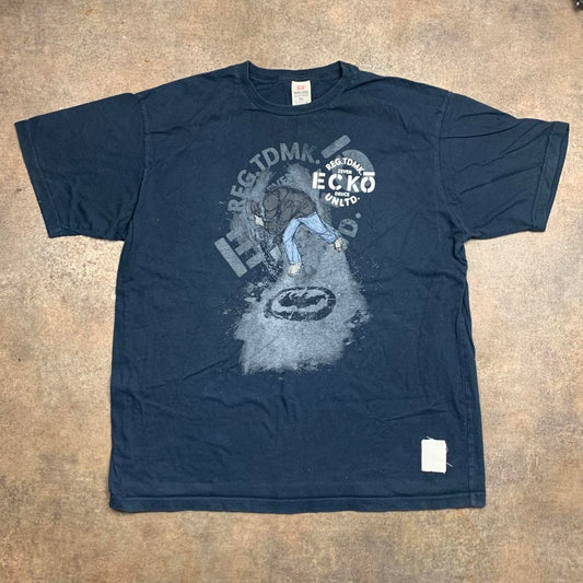 Ecko Unltd. 00s navy grey graphic tee