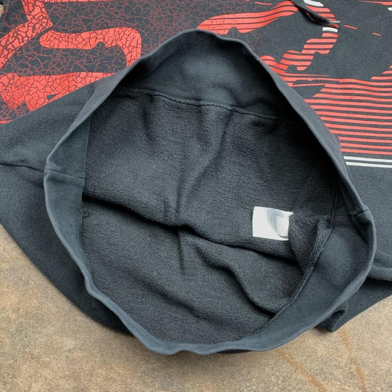 Fox Racing 00s graphic baggy black red hoodie