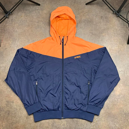 Animal 00s navy orange boxy zip jacket