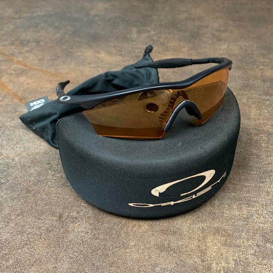 Oakley Software 90s M frame black orange sunglasses