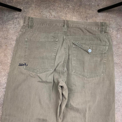 Quiksilver 00s khaki-brown baggy denim jeans