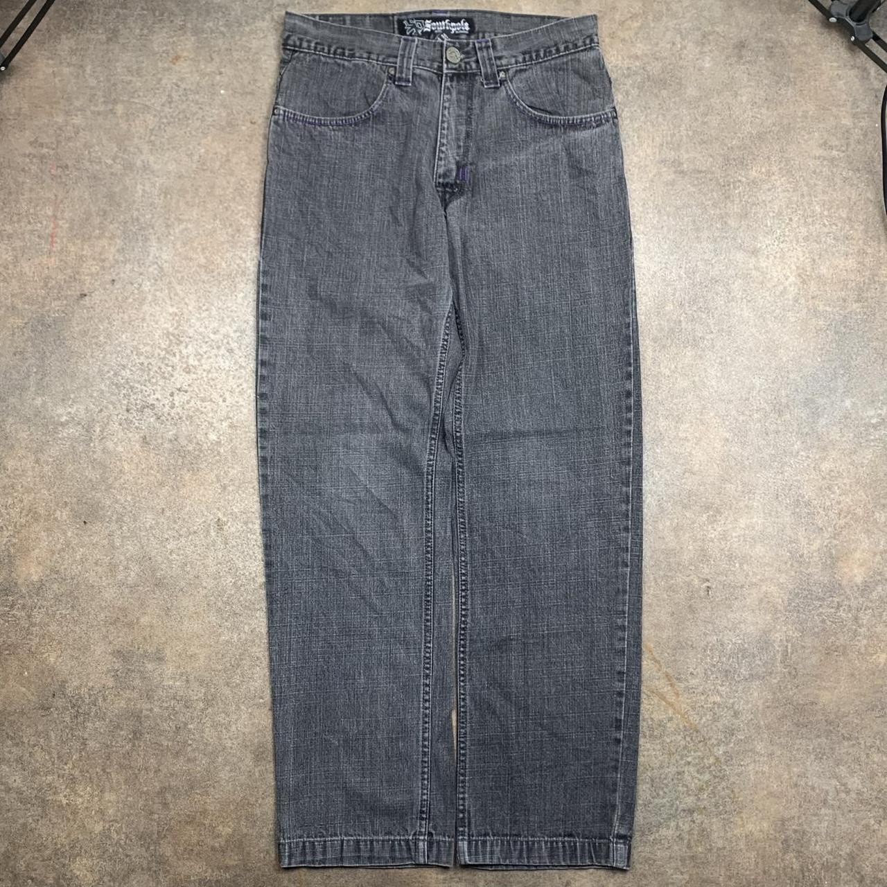 Southpole 00s baggy black grey denim jeans