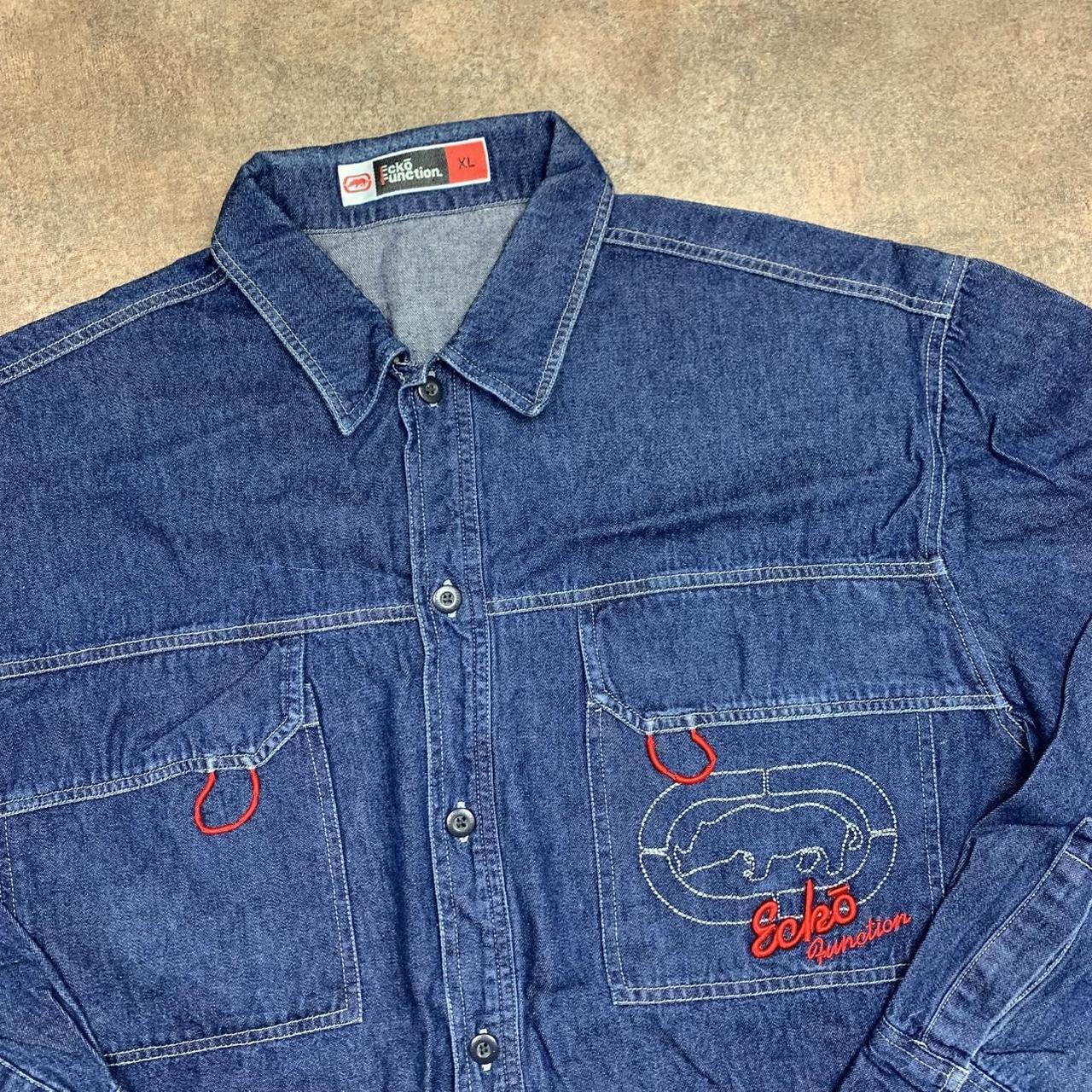 Ecko Function 00s navy graphic denim jacket