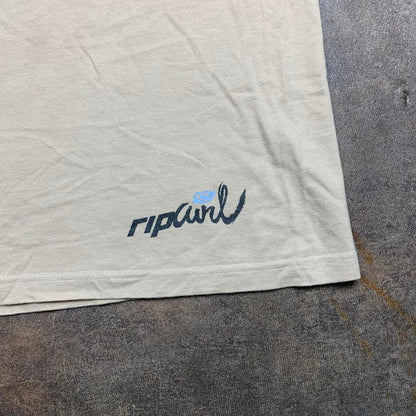 Rip Curl 00s cream beige graphic tee