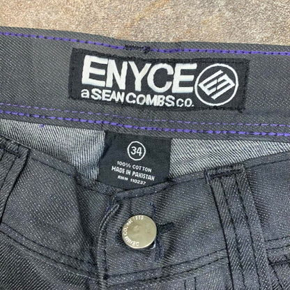 Enyce 00s graphic grey baggy denim jeans