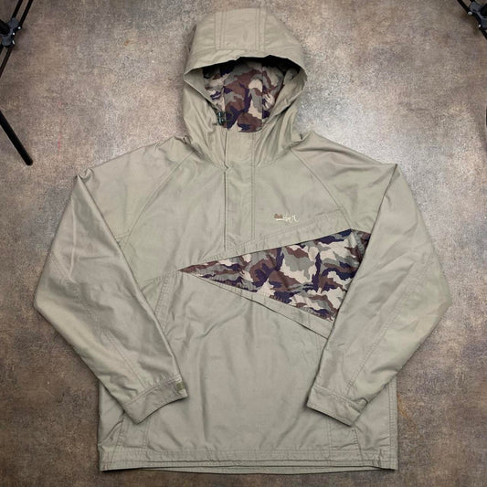 Quiksilver 00s cream camo technical utilised coat