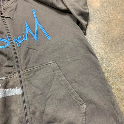 O'Neill 00s graphic brown baggy zip hoodie