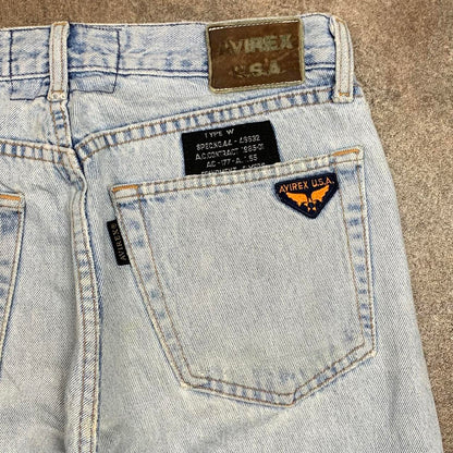 Avirex 00s pale blue denim jeans