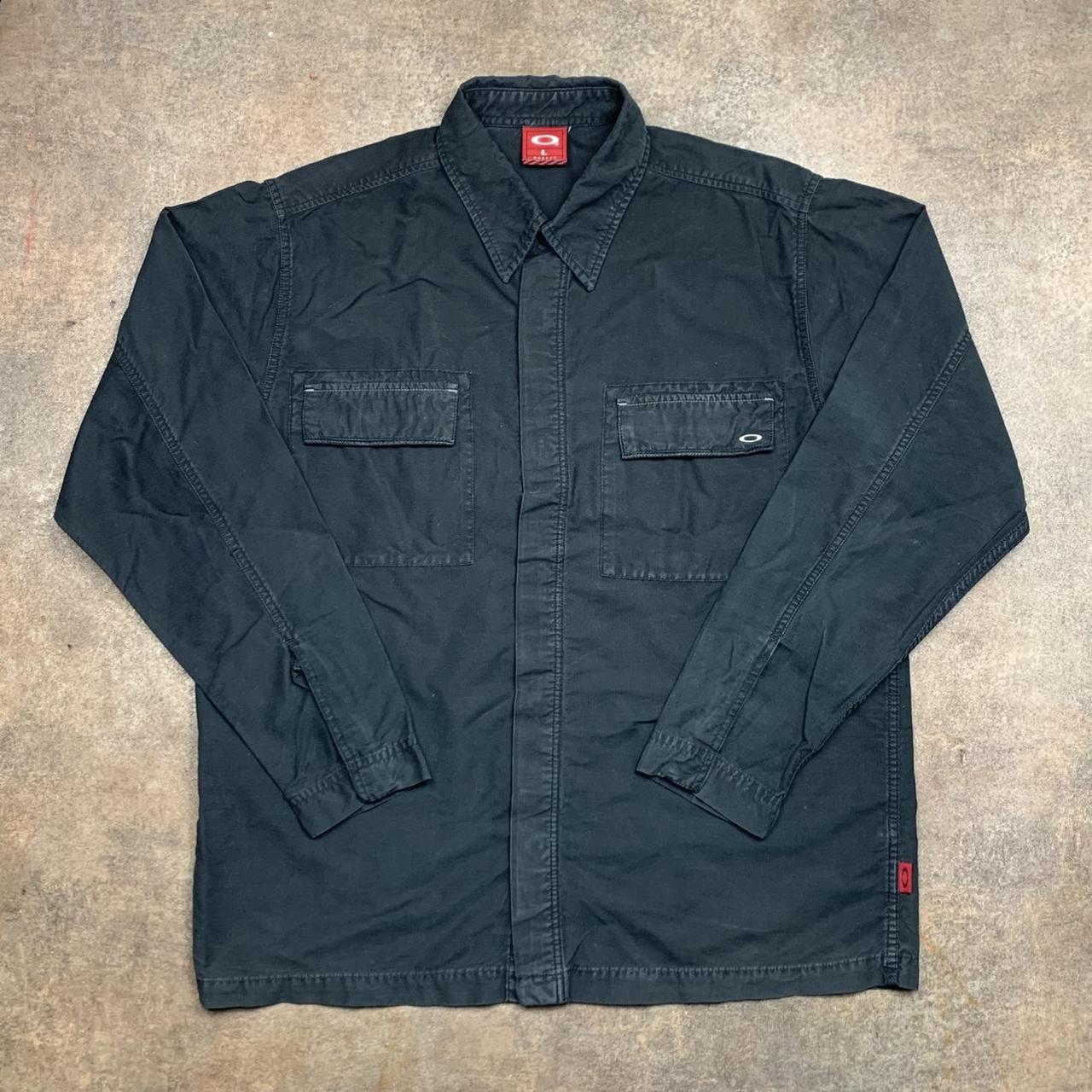 Oakley Software 00s black logo collar button shirt