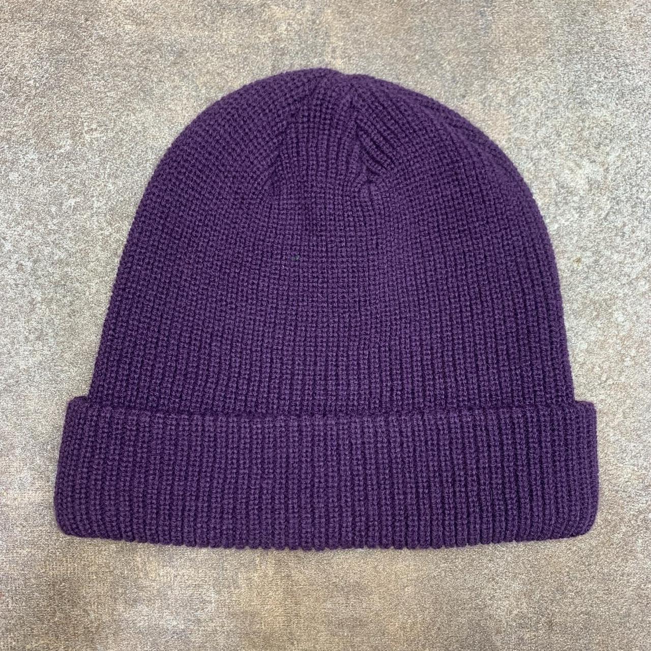 Volcom purple logo beanie