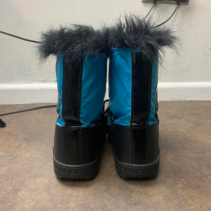 DC Shoes 00s blue black fur lined snow boots