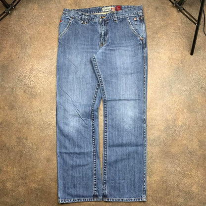 Quiksilver 00s baggy blue carpenter denim jeans