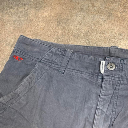 O'Neill 00s grey baggy graphic cargo trousers