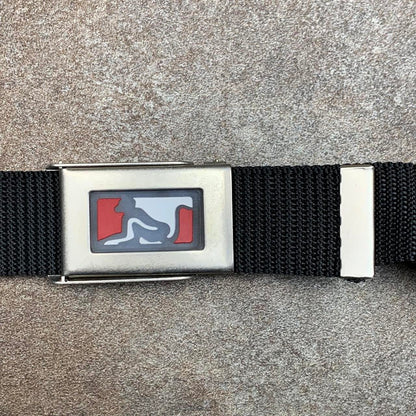Drunknmunky 00s black webbed buckle belt