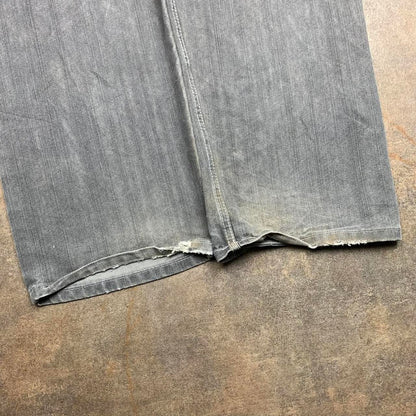 Red Ape 00s baggy graphic grey denim jeans